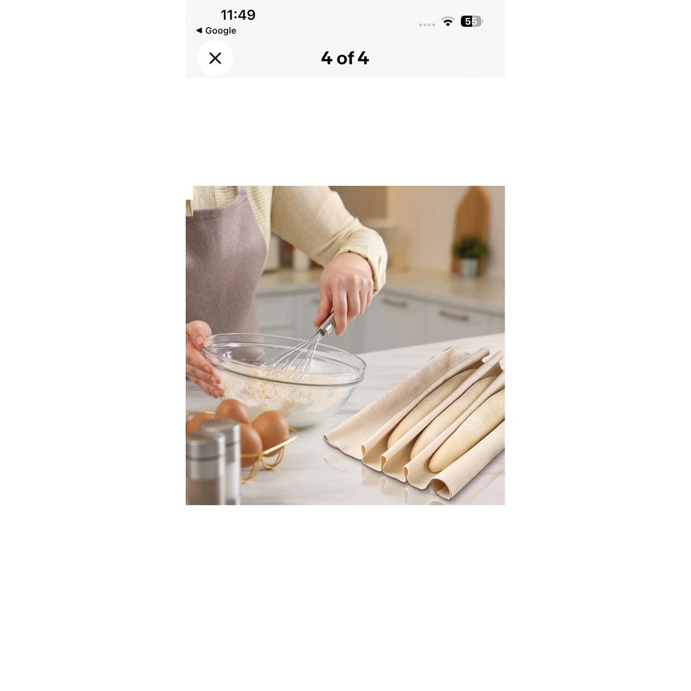 2 Pack Linen Bread Cloth Proofing‎ Towels 14"x17.25" for Baking Sourdough Dough